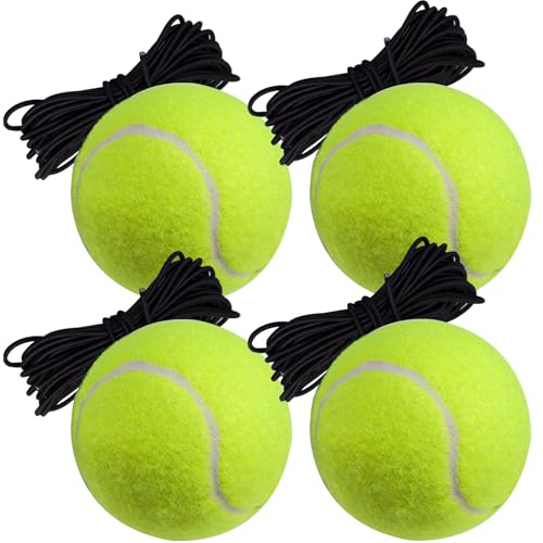 Orrdiffi Tennis Trainer Ball with 4M String 4 Pack Rebound Training Ball