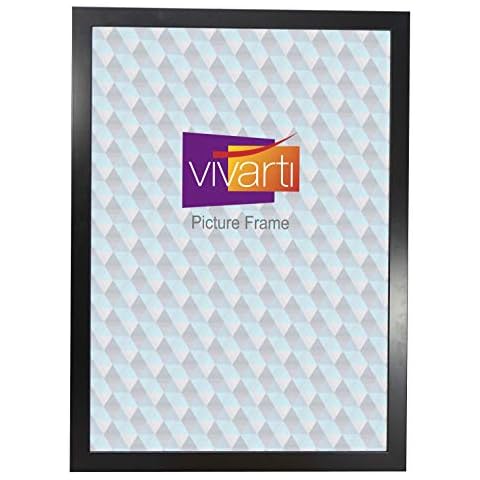 Vivarti Matt Black Picture Frame (60 x 80 cm) Portrait or Landscape Photo Frame with Clear Styrene Sheet & Wall Mounted Hook for Pictures, Posters, Decor, Certificate Frame Cover