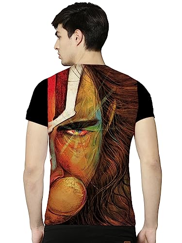 Image of STAND OUT All Over Printed Shiva, Krishna, Hanuman, Kali, Ram and Ravana, Ramayan, Bagavath Githa, Buddha Religious, Spiritual, Hindu Gods T-Shirts