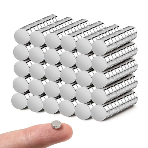 Image of rhinocats 300 Pcs Small Round Magnets, 6x2mm Mini Magnets for 3D Printings,Crafts,DIY Hobbies,Science