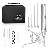 Premium Meat Injector Kit - Stainless Steel Marinade Syringe with 4 Needles, Leak-Proof, Food-Grade Injector for BBQ, Turkey, Chicken, and Grilling – Includes Bonus Glass Tube (9.3in)