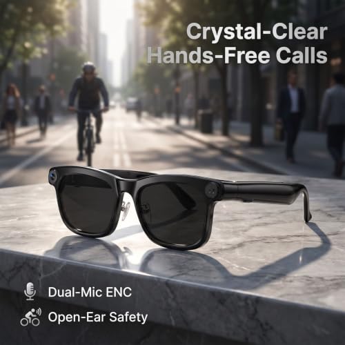 Image of AI Smart Glasses with Camera, 8MP HD Camera Glasses for Men Women | Photo Capture,Object Recognition,Video Recording Sunglasses,Real Time Translation,Voice Assistant, Bluetooth Open-Ear Music