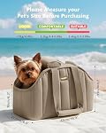 Pecute Dog Purse Carrier for Small Dogs - Lightweight Soft Breathable Foldable Cat Carrier | Stylish Dog Carrier Purse for Puppies, Cats, Rabbits - Ideal Gift for Travel, Subway, Vet Visits,Khaki