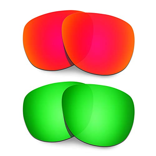 Lentille Renforcer pour Oakley Crossrange R Vert Rouge Verre de Remplacement Solaire