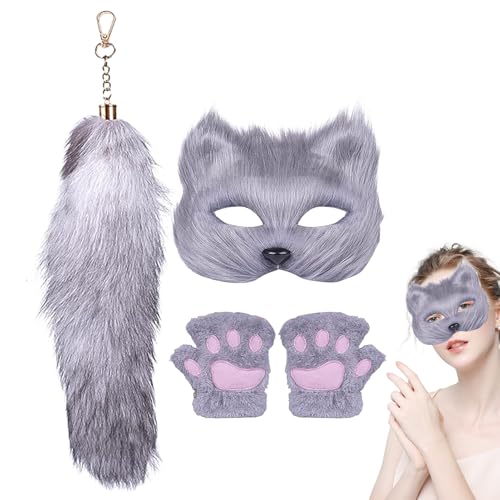Costume de loup pour femmes et accessoires de déguisement pour fête cosplay