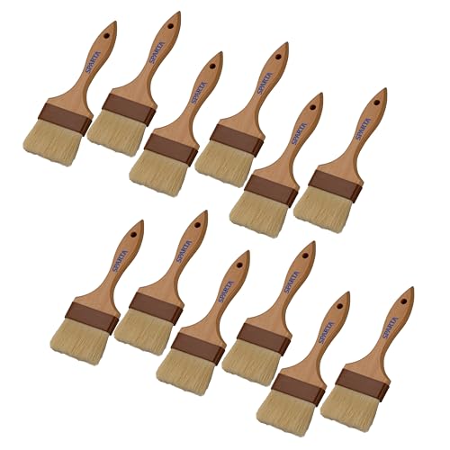 Image of SPARTA Kitchen Basting Brush - 4037500 Basting Brush for Cooking Flat Boar Bristle Brush, Hardwood Handle for Kitchens, Restaurants, Catering, High Heat Food Prep, 3in, Pack of 12