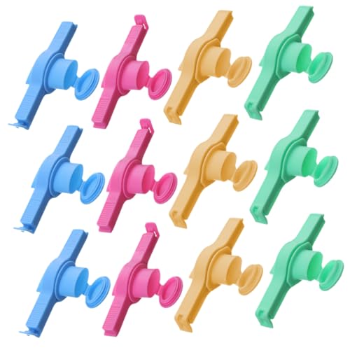 GARVALON 12 piezas Unidades Clips para Bolsas de Alimentos Sellado Reutilizables Clips para Bocadillos Cocina Cierre Hermético Práctico y Duradero