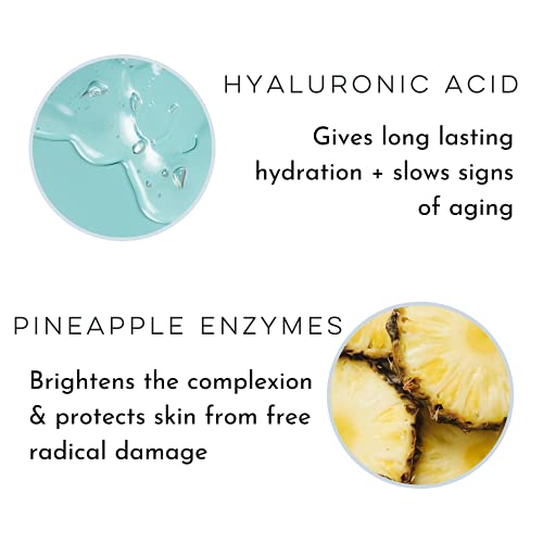 Clean Skin Club Pineapple Glow Mist | Hyaluronic Acid + Peptides | Papaya + Coconut Extracts | Hydrating & Fortifying Face Spray | Vegan & Cruelty Free #TOP3