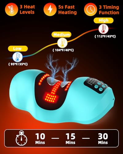 heated neck stretcher for pain relief cordless neck shoulder cervical traction device with 3 heating levels and pulse modes timmer for tmj pain relief muscle relax hump corrector