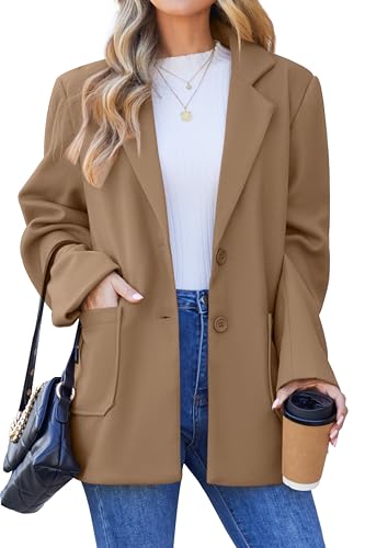 Blazers for Women Work Office Fully-Lined Warm Lapel Casual Jacket Oversized Long Sleeve Business Suit