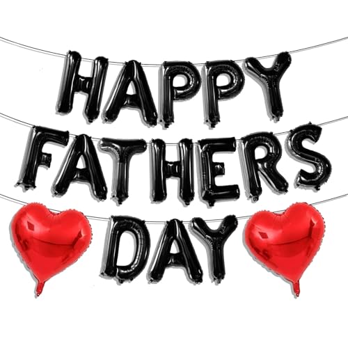 Black Happy Fathers Day Balloons 16inch Happy Fathers Day Foil Letter Balloons for Happy Fathers Day decorations