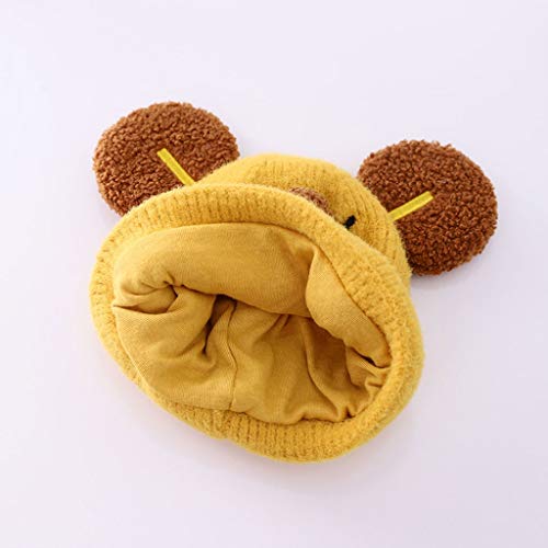 Cute Kids Girl Boy Warm Winter Knitted Hat Toddler Winter Hat With Cotton Lining Outdoors Cap (Color : Red, Size : 1-5 Years) #TOP1