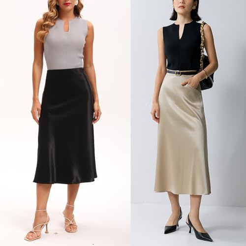 Women Summer Sleeveless Sweater Vest Minimalist V-Slit Neck Slim Fit Pullover Tank4