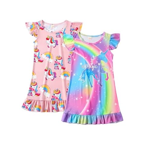 Berich Unicorn Nightgowns 2-Pack for Girls Cover