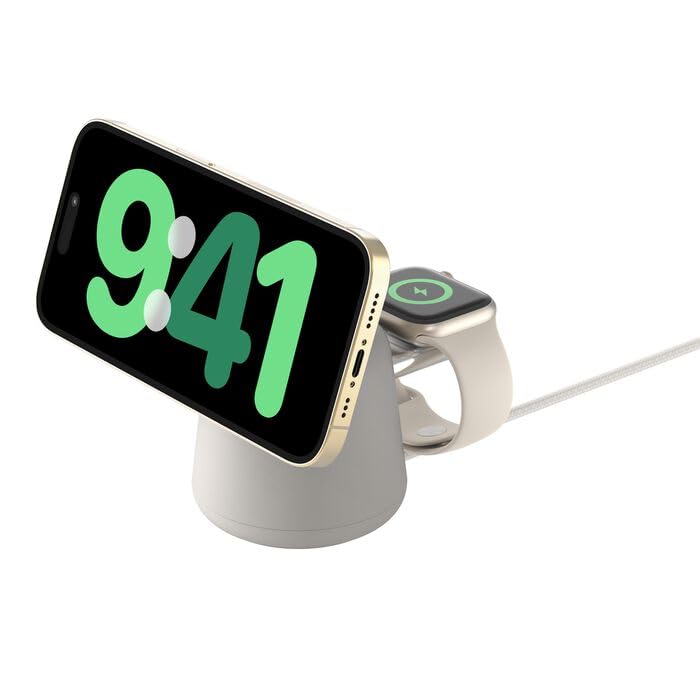 Belkin Wiz027myh37 Caricabatterie Per Dispositivi Mobili Orologio, Auricolare, Smartphone Bianco Usb Carica Wireless Ricarica Rapida Interno (boostch