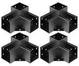 Soportes de pérgola para postes de madera de 4 x 4 (3.5 x 3.5 pulgadas),kit de soporte de madera elevado para pérgola y