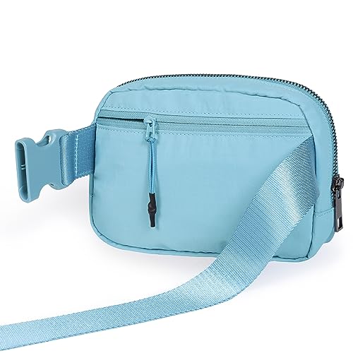 Image of ODODOS Unisex Mini Belt Bag with Adjustable Strap Small Fanny Pack for Workout Running Traveling Hiking, Steel Blue