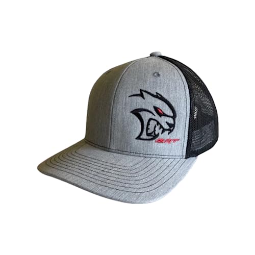 Dodge SRT Hellcat Redeye Rumble Snapback Trucker Hat – Black Red Mesh Cap with Embroidered Redeye Logo Patch & SRT Side Patch, Licensed - Image 5