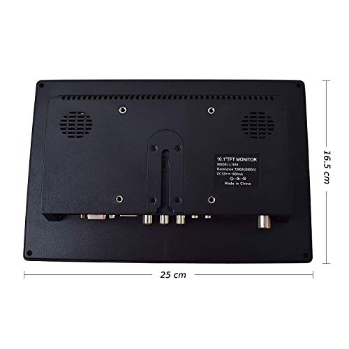 Cocar 10.1 Inch Gaming Monitor Hd Tft 1280X800 Ips Led Screen For Nes Snes Ps3 Ps4 Xbox Pc Nintendo Switch Car Backup System Dc 12V Mp5 Media Player Built-In Speaker Hdmi Vga Av Usb Video Input #TOP2