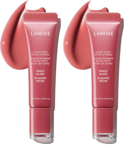 Image of Laneige Glaze Craze Tinted Lip Serum | Plumping, Nourishing Hydration with Polypeptide and Ceramides | Lip Balm for Dry & Chapped Lips |Ultra Glamorous Shiny Lips