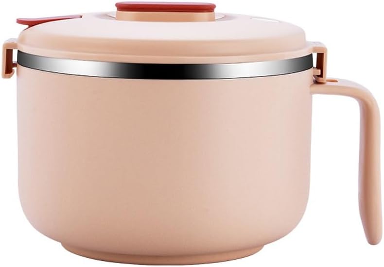 1200ml Noodle Bowl Soup Bowl Easy to Storage Large Capacity Stainless Steel Anti-rust Mixing Bowl for Noodles(D), 15 x 12.5cm