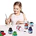 Glass Paint, Stained Glass Paint, 12 Colors Non Toxic Glass Paints for Glasses, Glass Paint Set for Light Bulb, Ceramic and Wine Bottle (12 x 25ml)