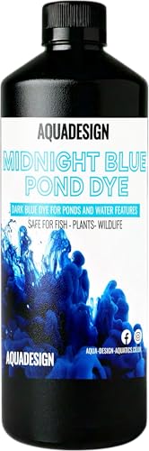 AquaDesign MIDNIGHT BLUE Liquid Pond Dye 500ML For Ponds And Water Features TREATS 2 500L