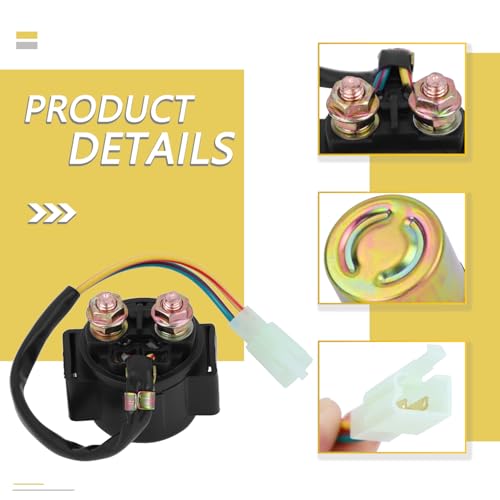 Image of Starter Solenoid Relay, Compatible with 4-Stroke GY6 Engine 50cc 70 cc 90cc 110 cc 125cc 150 cc 200cc 250 cc ATV Dirt Bikes Scooters Go Karts Pit Bikes for Roketa, Sunl, Coolster, Taotao, SSR