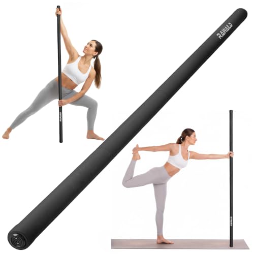 Rawaild Yoga Stick, Upgraded 5ft Sturdy Steel Mobility Stick, Adjustable Exercise Equipment for Stretching, Flexibility & Balance, Physical Therapy & Posture Correction, Shoulder & Back Relaxation