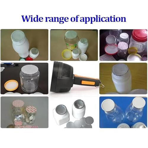 Sellador de inducción electromagnético para botellas de papel de aluminio y plástico, 20-130 mm, rápida disipación del calor, ideal para embalaje de alimentos y bebidas
