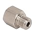 Stainless Steel Pressure Gauge Adapter One Eighth NPT to M10x1.0 Universal Fit for Automotive and Industrial Use