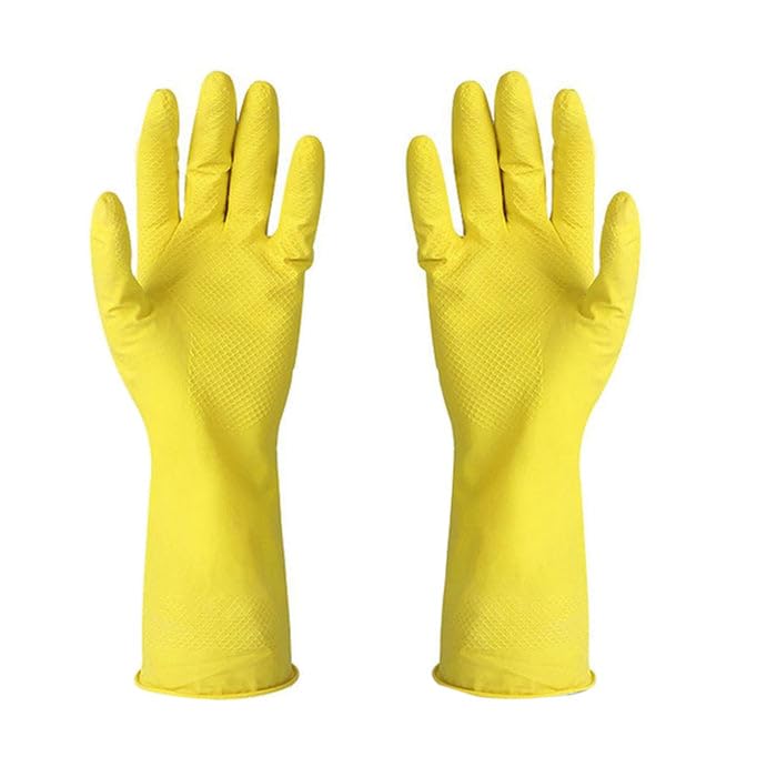ETSHandPro Heavy Duty Re Usable Multi Purpose, Kitchen, Dishwashing, Gardening, Cleaning, Chemical Handling, Industrial, Farming, Rubber Hand Gloves Size 15" (Large, 1) (B0BPCWYWQH) Amazon Price History, Amazon Price Tracker