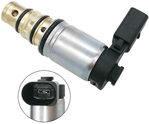 1K0820803E AC Compressor Control Solenoid Valve PXE16 PXE14 Fits Volkswagen Jetta Sanden PXE16 PXE14 ; VW GTI/Golf/Passat/Tiguan/Jetta TDI Audi A3 Compressor Pressure Control Valve