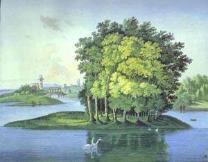 Peinture à l'huile de Semion Shchedrin pour sublimer la décoration d'un grand salon classique