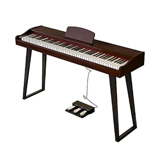 Clavier de piano à 88 touches, piano numérique pondéré, piano électrique avec support de clavier, triple pédale et connexion MIDI for adultes, enfants et débutants (Color : Dark brown) - Les Beatles, Paul McCartney, John Lennon, RIngo Starr, George Harrison