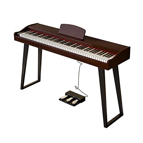Clavier de piano à 88 touches, piano numérique pondéré, piano électrique avec support de clavier, triple pédale et connexion MIDI for adultes, enfants et débutants (Color : Dark brown) - Les Beatles, Paul McCartney, John Lennon, RIngo Starr, George Harrison Clavier de piano à 88 touches, piano numérique pondéré, piano électrique avec support de clavier, triple pédale et connexion MIDI for adultes, enfants et débutants (Color : Dark brown)