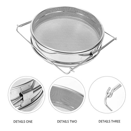 Hemoton Filtro de filtro de mel de aço inoxidável, peneira dupla, equipamento extrator de mel para m