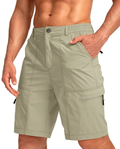 Viodia Men's Hiking Cargo Shorts With 6 Pockets Quick Dry Lightweight Stretch Shorts For Men Outdoor Fishing Golf Shorts #TOP23