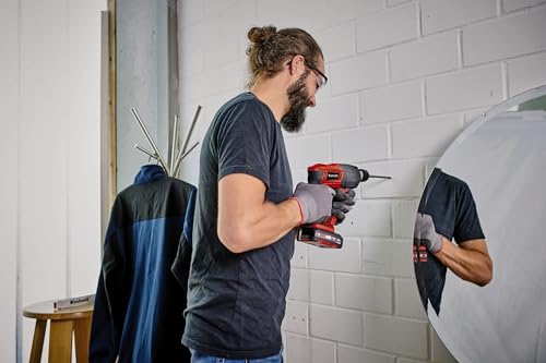Einhell Accu Boorhamer TE-HD 18 Li-Solo Power X-Change (Li-Ion, 18 V, 1.2 J, Boorcapaciteit In Beton 12 Mm, Sds Plus Opname, Led Verlichting, Zonder Accu En Lader), Zwart, Rood