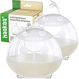 haakaa Ladybug Milk Collectors Breastmilk Catcher Wearable Nursing Cups for Breastfeeding Moms to Collect Leaky Breast Milk, Protect Sore Nipples, Made of Soft Food Grade Silicone(1.4oz/40ml,2PCS)