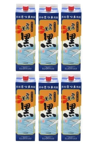 南国酒造 本格 芋焼酎 西海の薫 黒 セット 紙パック 各1800ml 計6本 鹿児島 九州 酒 芋 焼酎 いも焼酎 地酒 薩摩芋 さつま芋 アルコール [入金確認後、1ヶ月以内の発送]