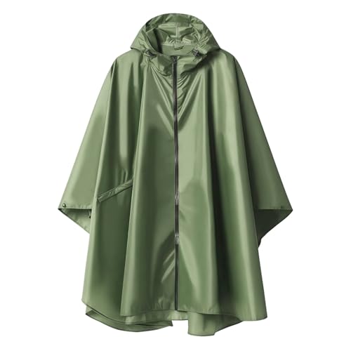 Stynice Regenponcho Wasserdicht Wandern Mit ReißVerschluss Leichter 3-In-1 Mehrzweck Regencape Mit Rucksack Atmungsaktiv Poncho Herren Damen Faltbare Regenmantel Hiking
