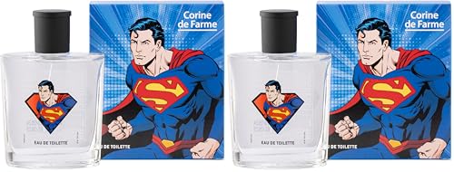 Corine de Farme - Colonia Infantil Superman - Ideal para Niños - Formulación Clean Beauty, Fabricación Francesa - Fragancia Afrutada y Amaderada - 50 ml (Paquete de 2)