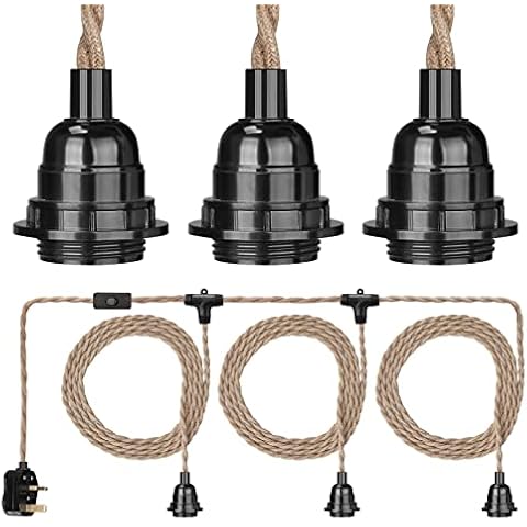 Teynewer 6.7m Rustic Pendant Light Kit Cover