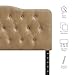 Modway Annabel Faux Leather Adjustable Queen Headboard in Toast - Padded Vegan Leather Headboard with 7 Height-Adjustable Positions