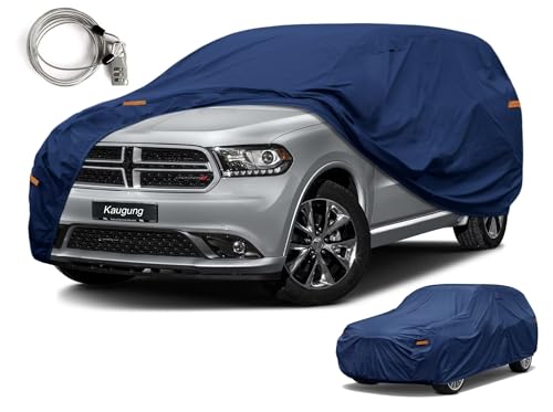Image of Kaugung Custom Fit SUV Car Cover for Dodge Durango (2004-2026), Heavy Duty Waterproof All Weather Outdoor Protection, Breathable Full Exterior Cover with Vent, Rain Sun Snow UV Proof