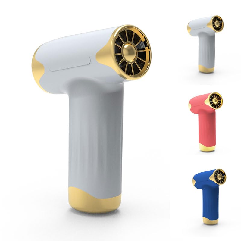 Compressed Electric Air Duster Jet Blower Fan, 4-Gear to 110,000RPM Electric Air Duster Portable Air Blower, 3000mAh Rechargeable Cordless Air Duster for Computer Keyboard and Cooling Fan (Gray)