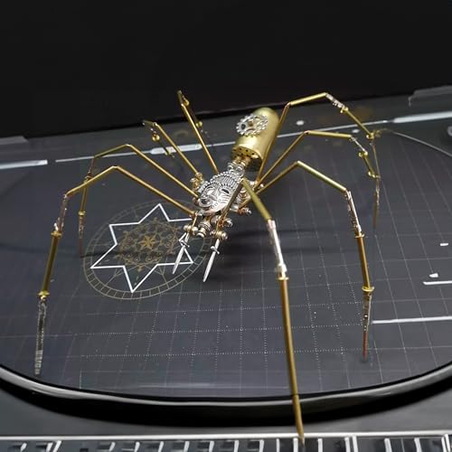 Puzzle mécanique 3D araignée en laiton et métal steampunk - 7