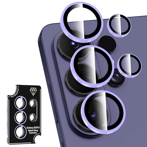 Protection objectif Samsung S26 Ultra en anneau de métal violet HD