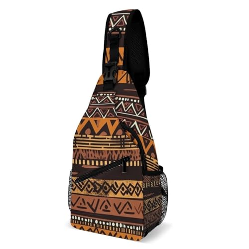 Mochila bandolera tribal africana para trekking y uso casual